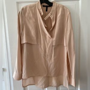 BCBG Maxazria 100% silk blouse, pink, XS